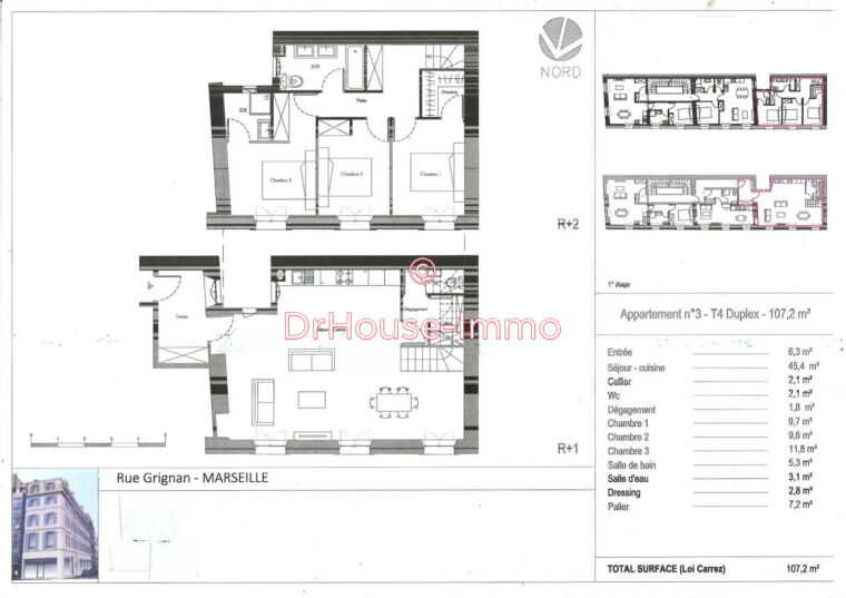 Vente Appartement 107m² 4 Pièces à Marseille (13008) - Dr House-Immo