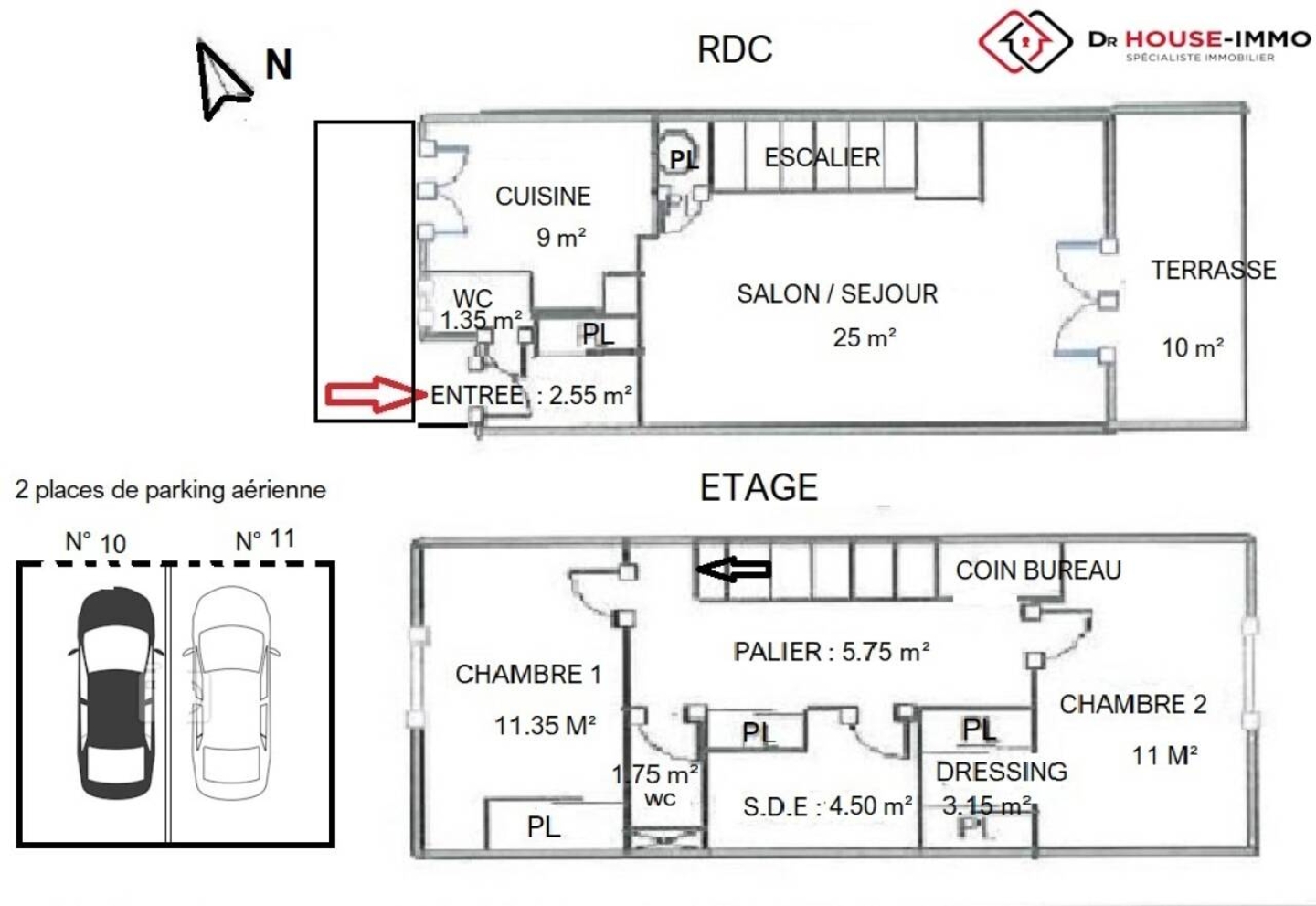 Photo 3 : Vente Appartement 3 pièces Frouzins 75 m²
