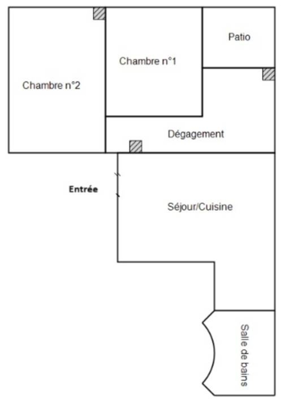 Photo 2 : Vente Appartement 3 pièces Paris 53 m²