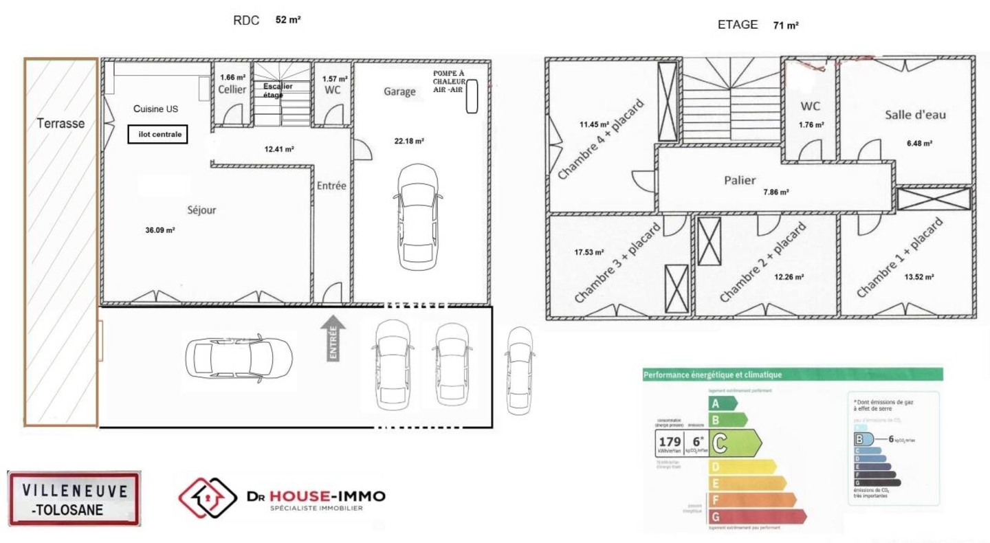 Photo 3 : Vente Maison 5 pièces Villeneuve-Tolosane 123 m²