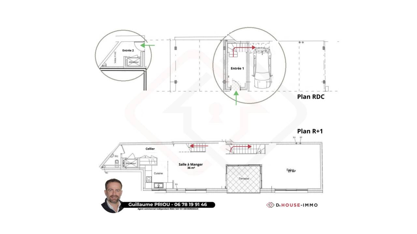 Photo 2 : Vente Maison 5 pièces Bordeaux 144 m²