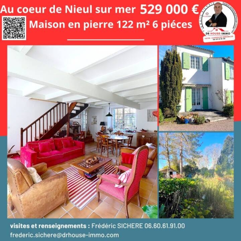 Photo 1 : Vente Maison 6 pièces Nieul-sur-Mer 122 m²