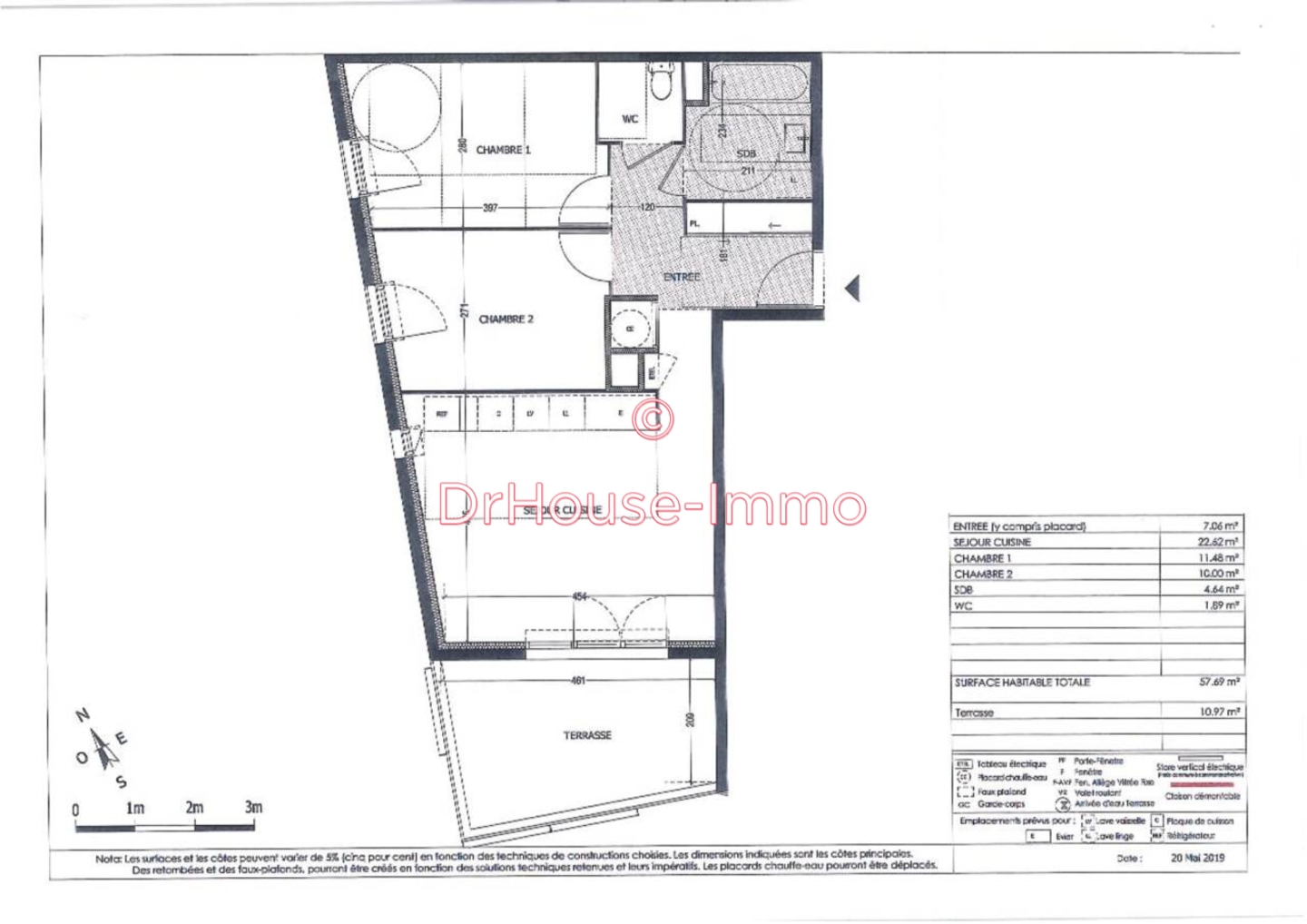 Photo 1 : Location Appartement 3 pièces Marseille 57 m²