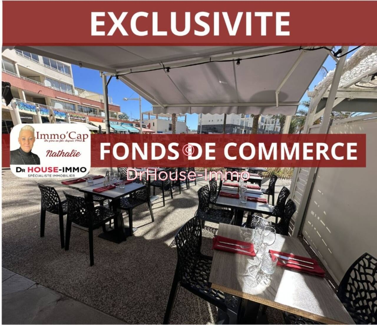 Photo 1 : Vente Commerce 2 pièces Cap d'Agde 70 m²
