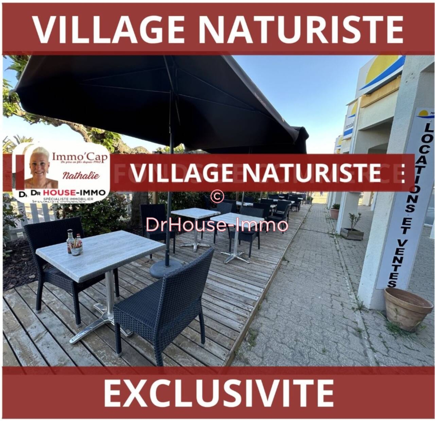 Photo 1 : Vente Commerce 2 pièces Cap d'Agde 60 m²