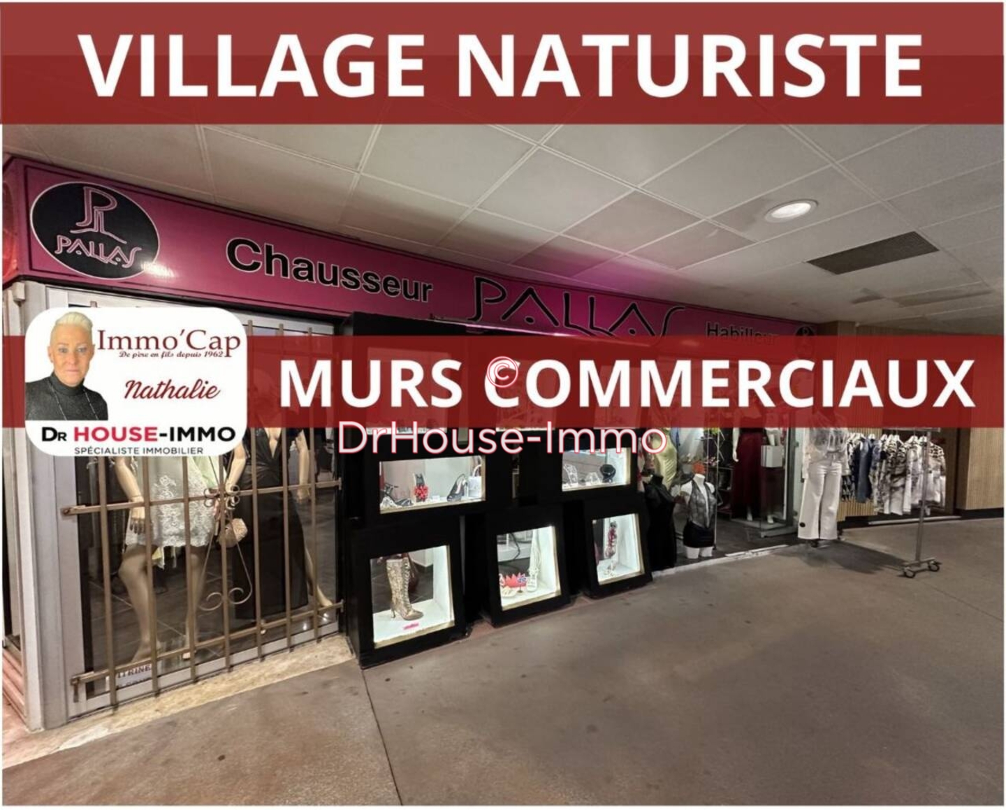 Photo 1 : Vente Commerce 3 pièces Cap d'Agde 58 m²
