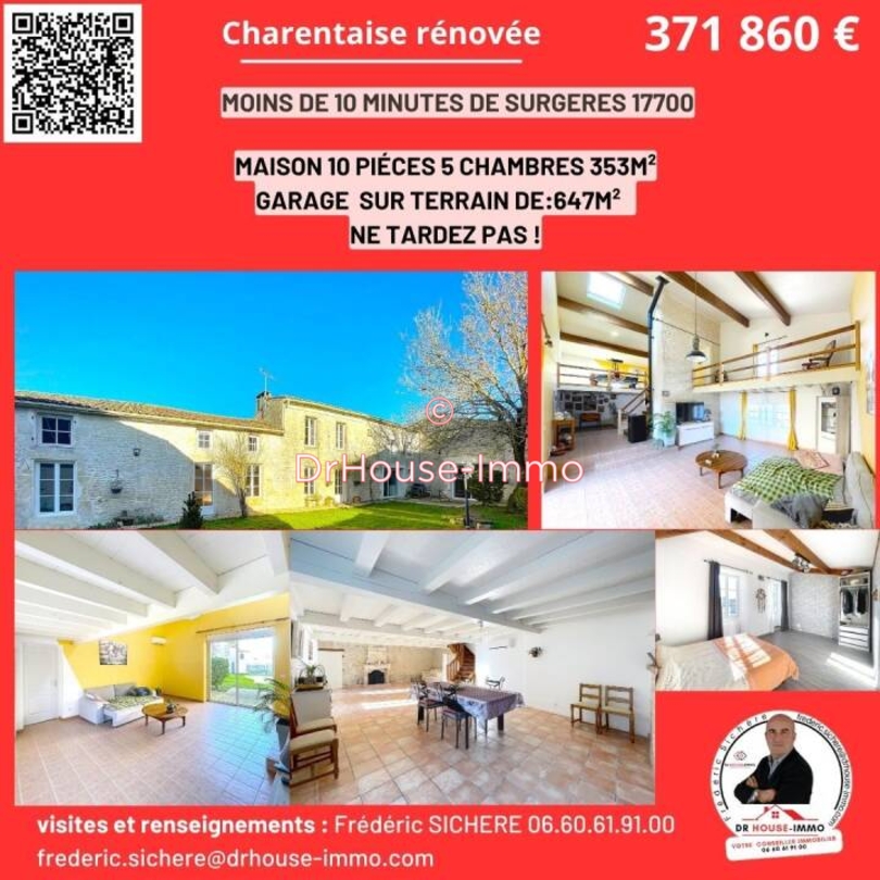 Photo 1 : Vente Maison 10 pièces Surgères 343 m²