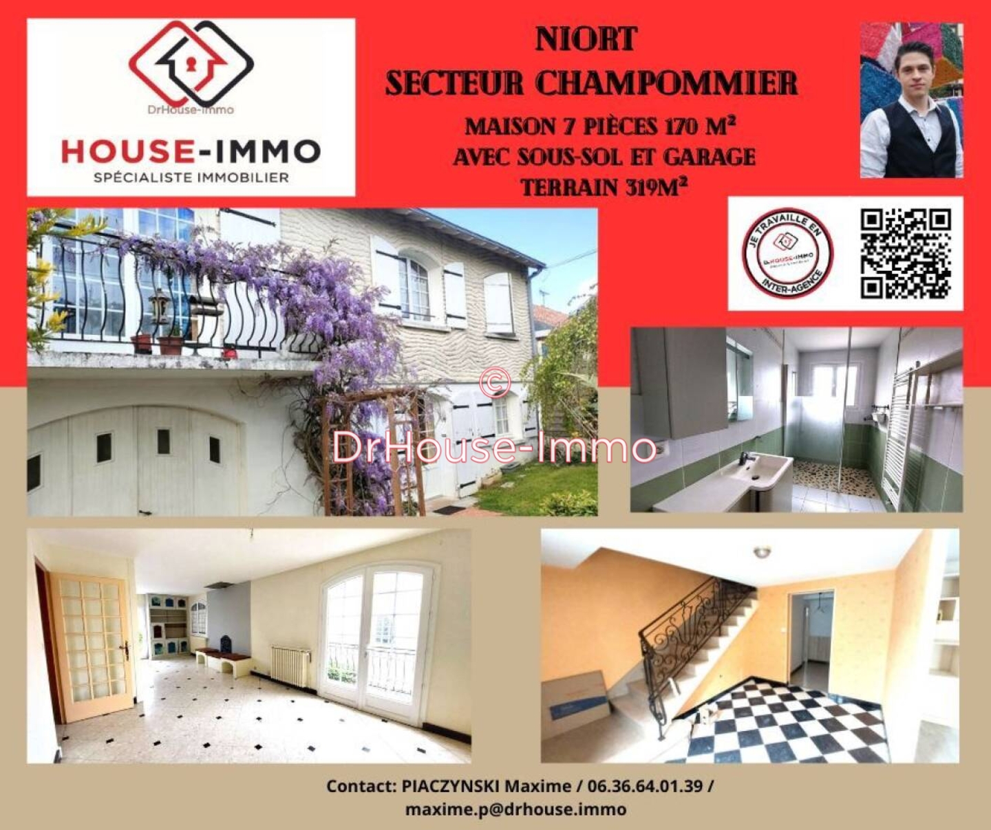 Photo 1 : Vente Maison 7 pièces Niort 170 m²