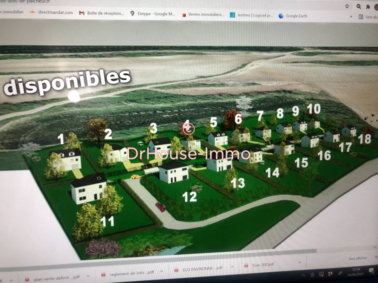 Photo 2 : Vente Terrain Martin-Église 1036 m²