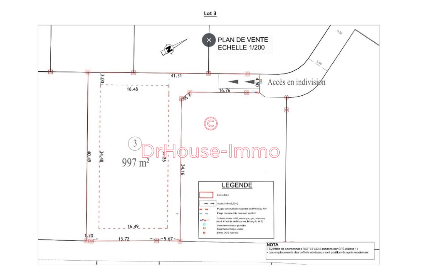 Photo 2 : Vente Terrain Brens 996 m²