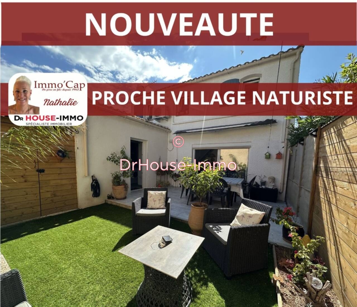 Photo 1 : Vente Maison 4 pièces Cap d'Agde 46 m²