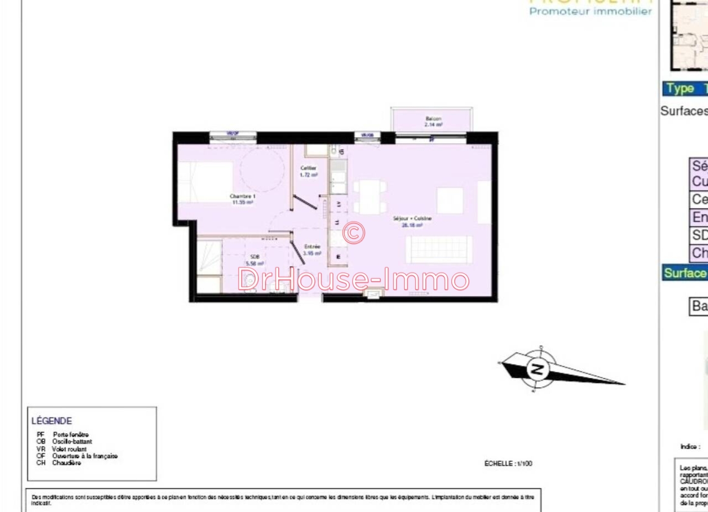 Photo 3 : Vente Appartement 2 pièces Calais 50 m²