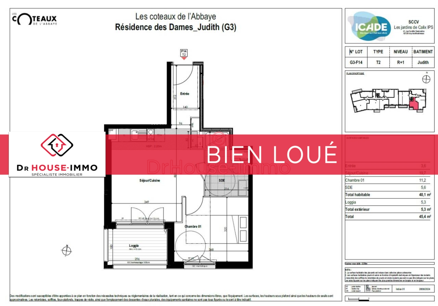 Photo 1 : Location Appartement 2 pièces Caen 40 m²