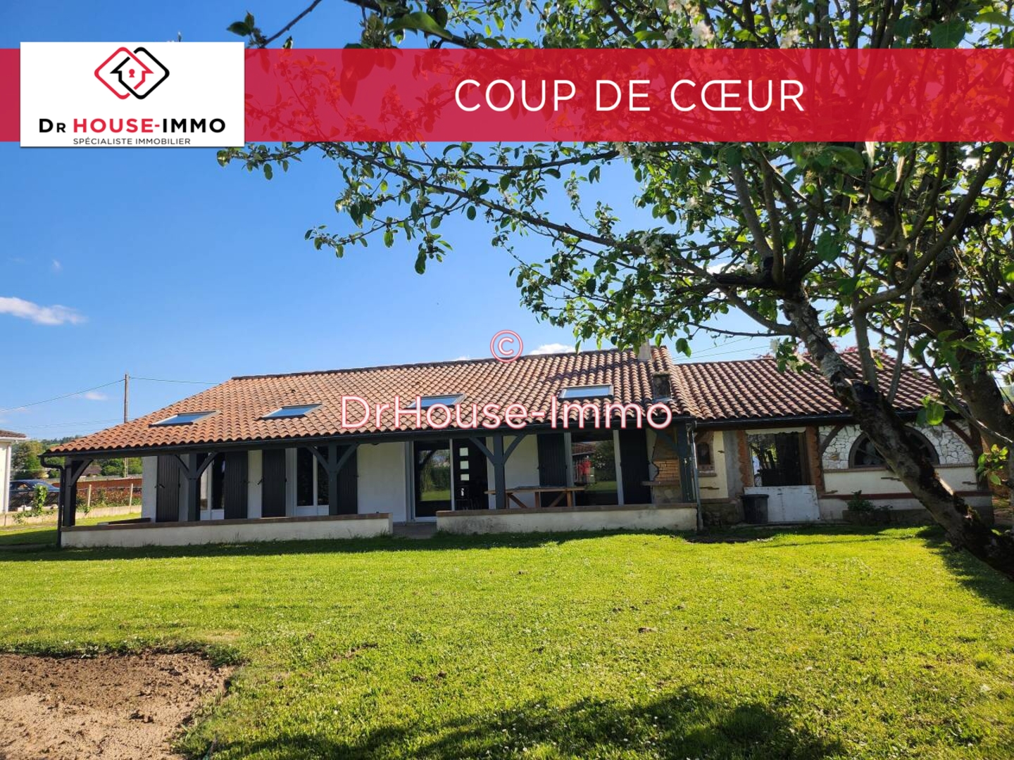 Photo 1 : Vente Maison 5 pièces Saint-Laurent-des-Vignes 100 m²