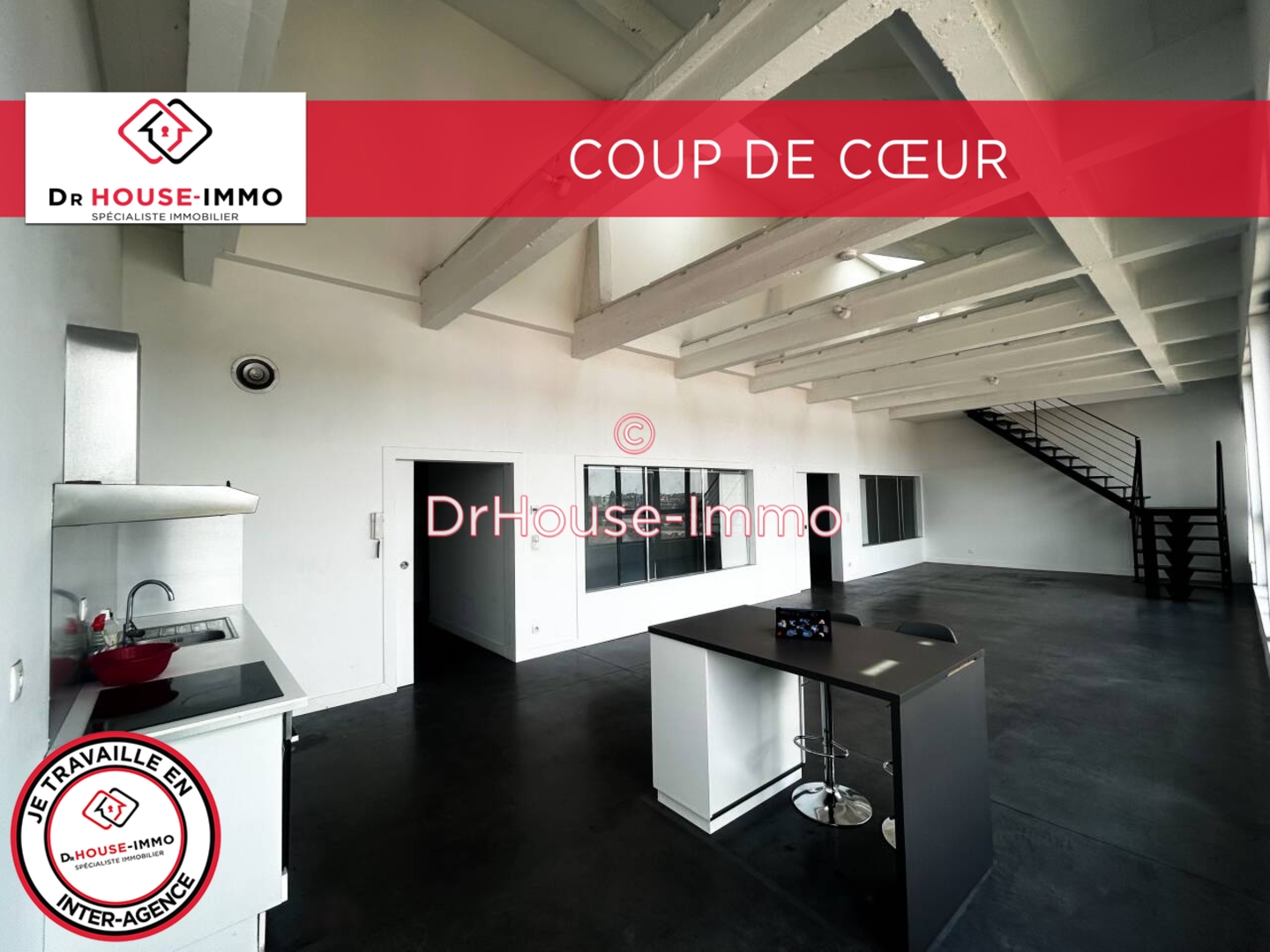 Photo 2 : Vente Loft / Atelier 3 pièces Roubaix 110 m²