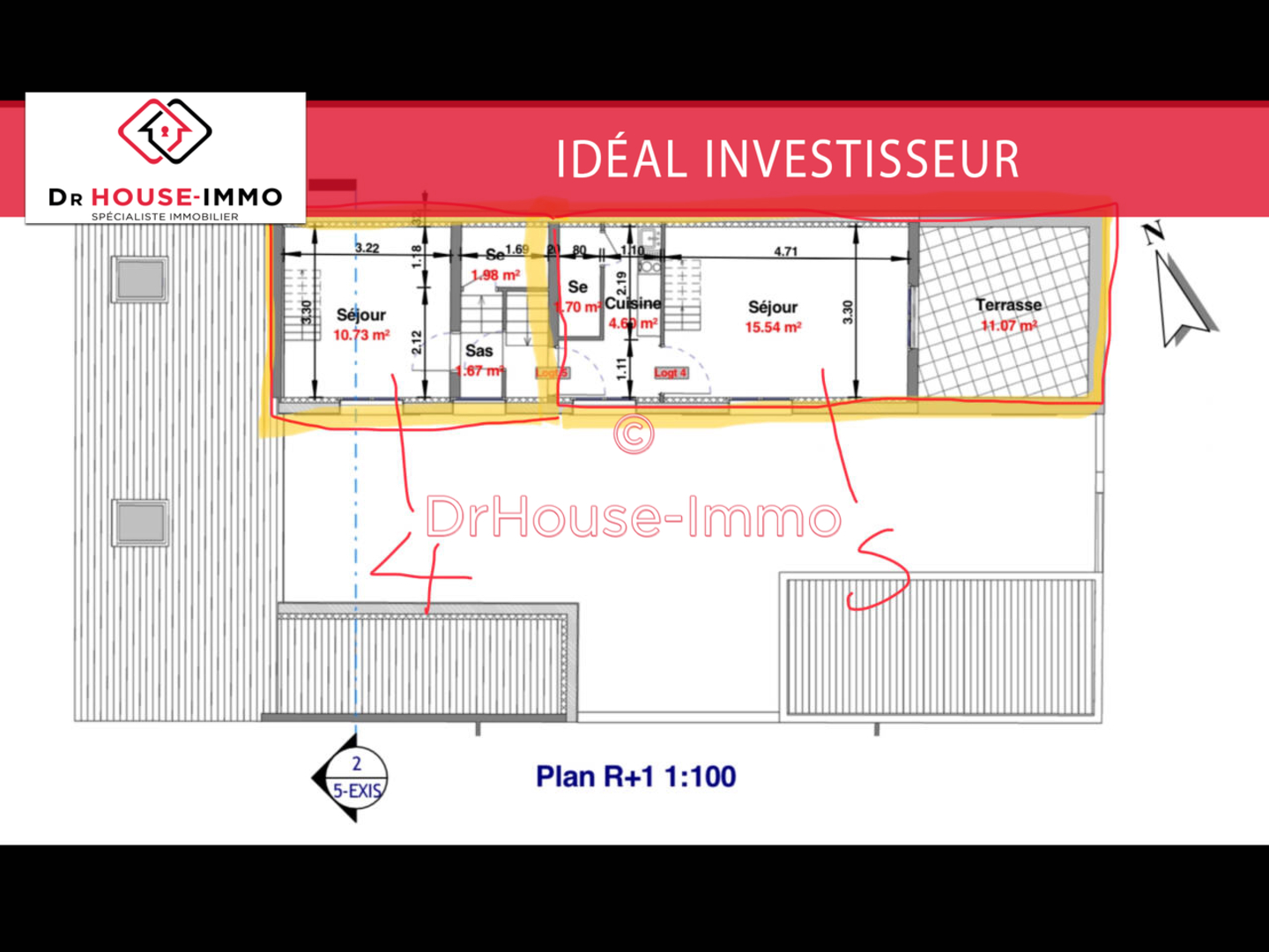 Photo 3 : Vente Immeuble 8 pièces Saint-Denis 173 m²