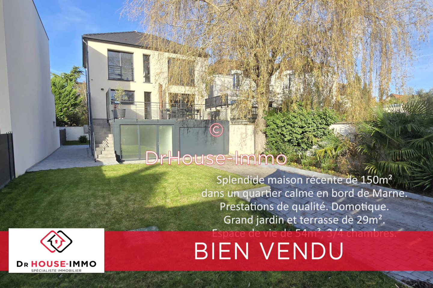 Photo 1 : Vente Maison 5 pièces Bry-sur-Marne 150 m²
