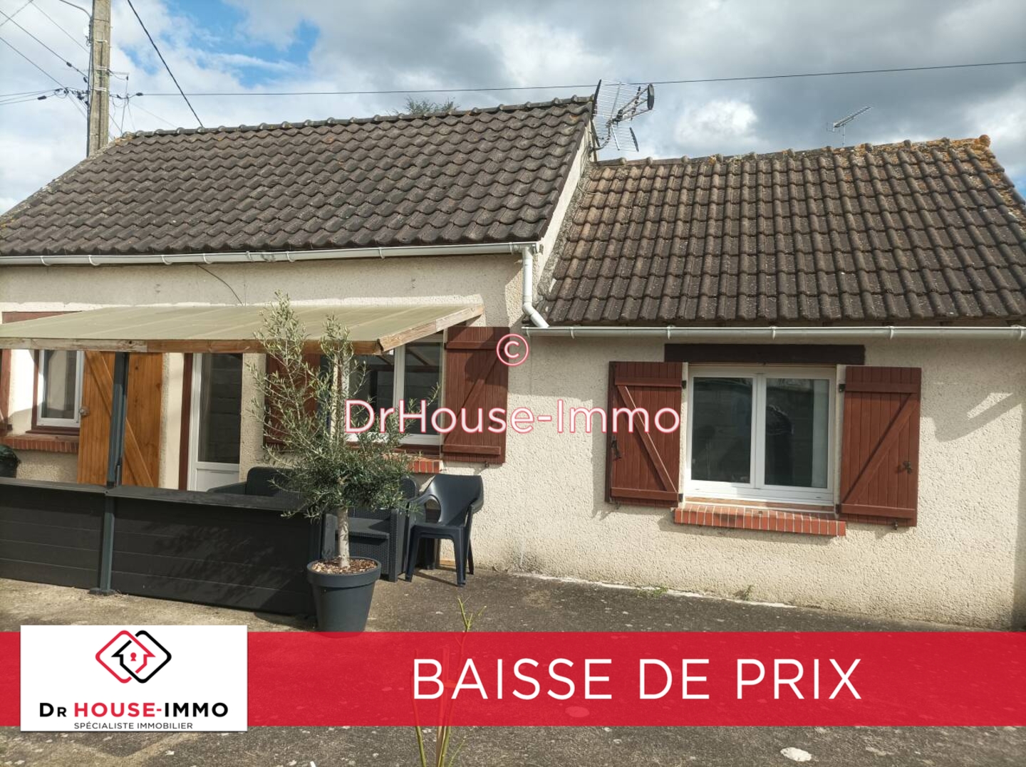 Photo 1 : Vente Maison 3 pièces Châlette-sur-Loing 52 m²