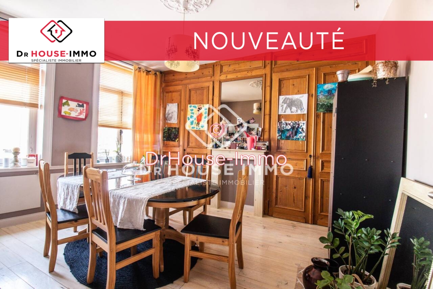 Photo 1 : Vente Maison 6 pièces Mons-en-Barœul 157 m²