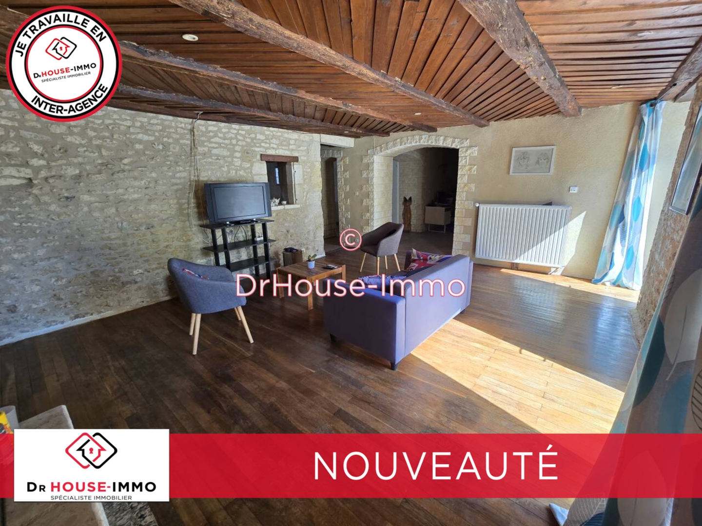 Photo 1 : Vente Maison 7 pièces La Mothe-Saint-Héray 186 m²