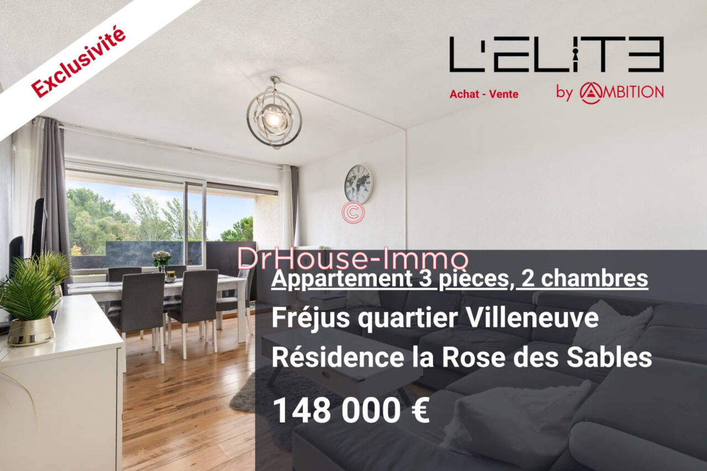 Appartement 3 pièces de 63 m² - Fréjus (83600)