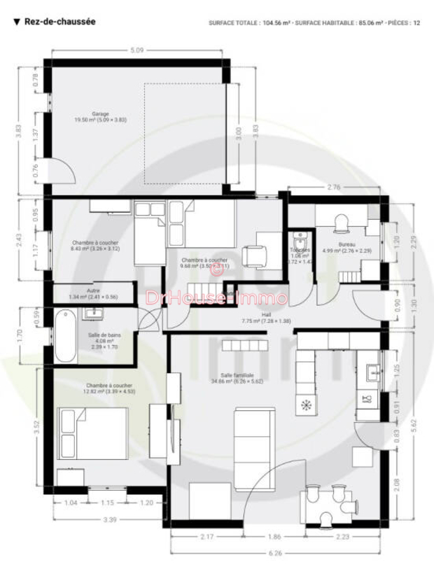 Maison 5 pièces de 84 m² - Draguignan (83300)