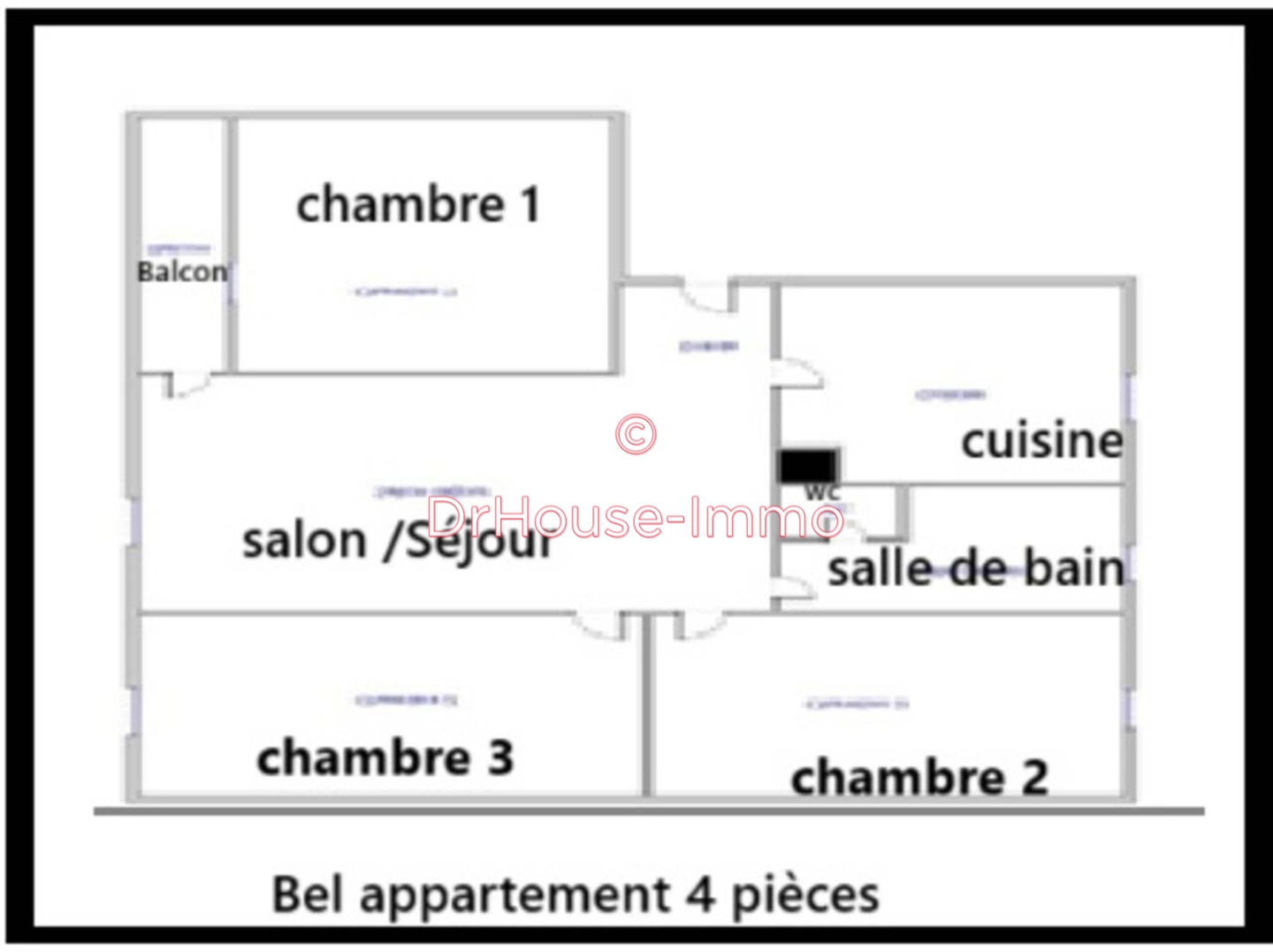 Appartement 4 pièces de 59 m² - Clichy-sous-Bois (93390)