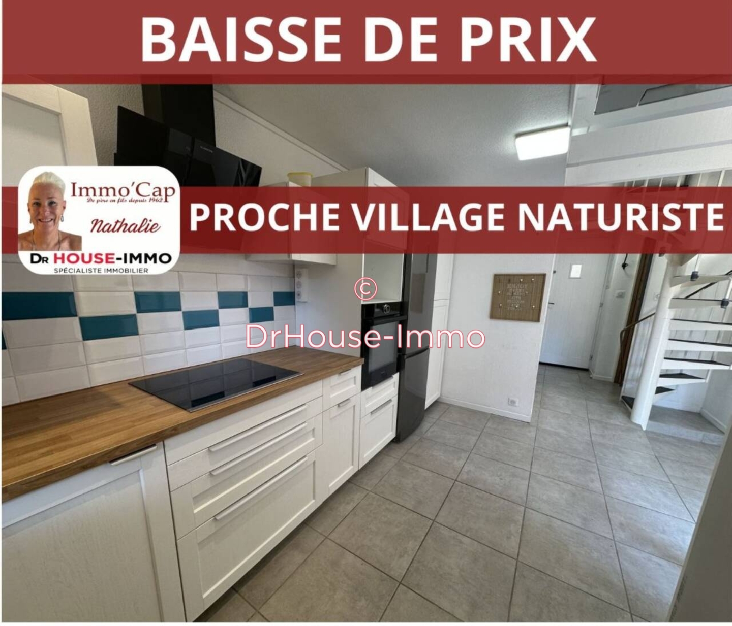 Maison 3 pièces de 56 m² - Cap d'Agde (34300)
