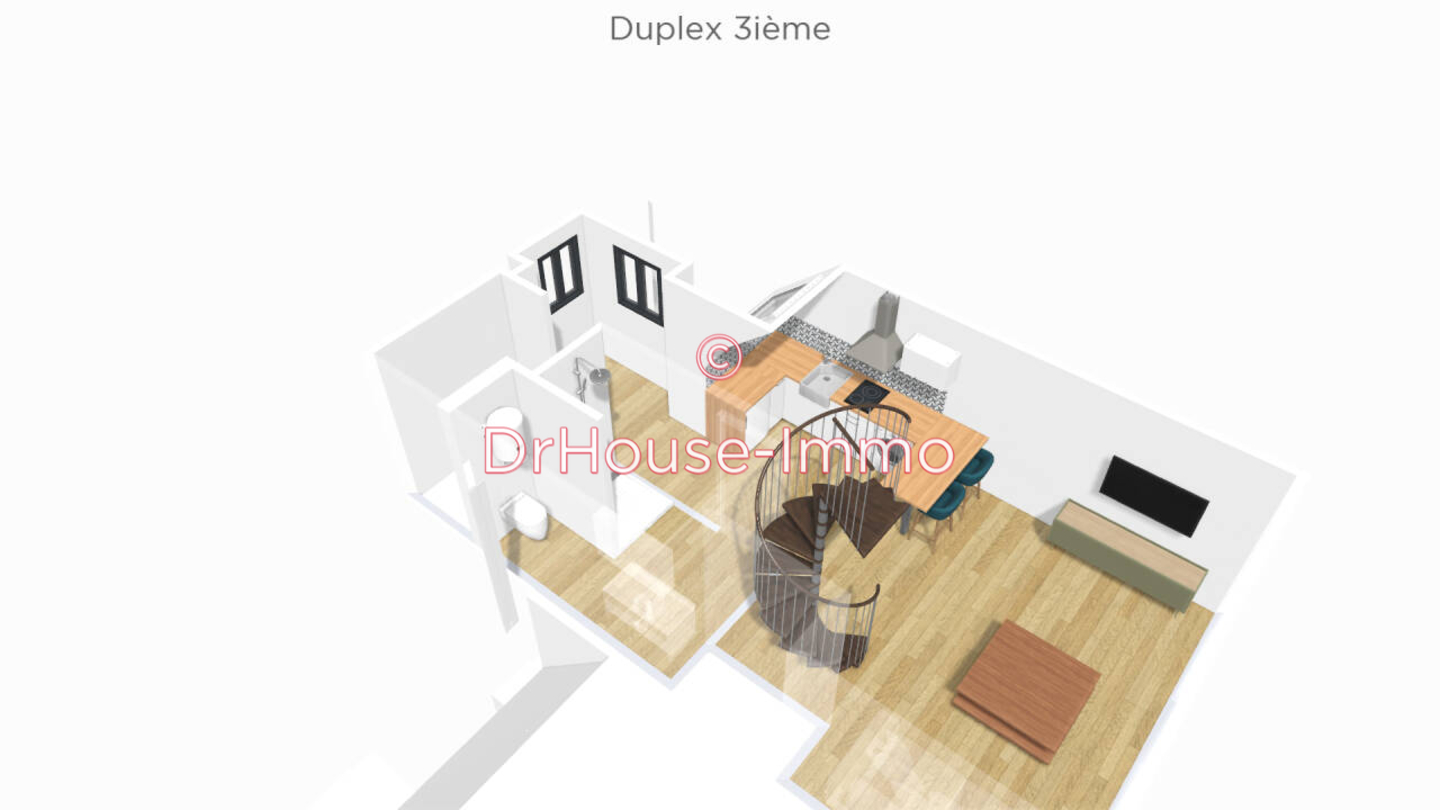 Appartement 3 pièces de 44 m² - Dieppe (76200)