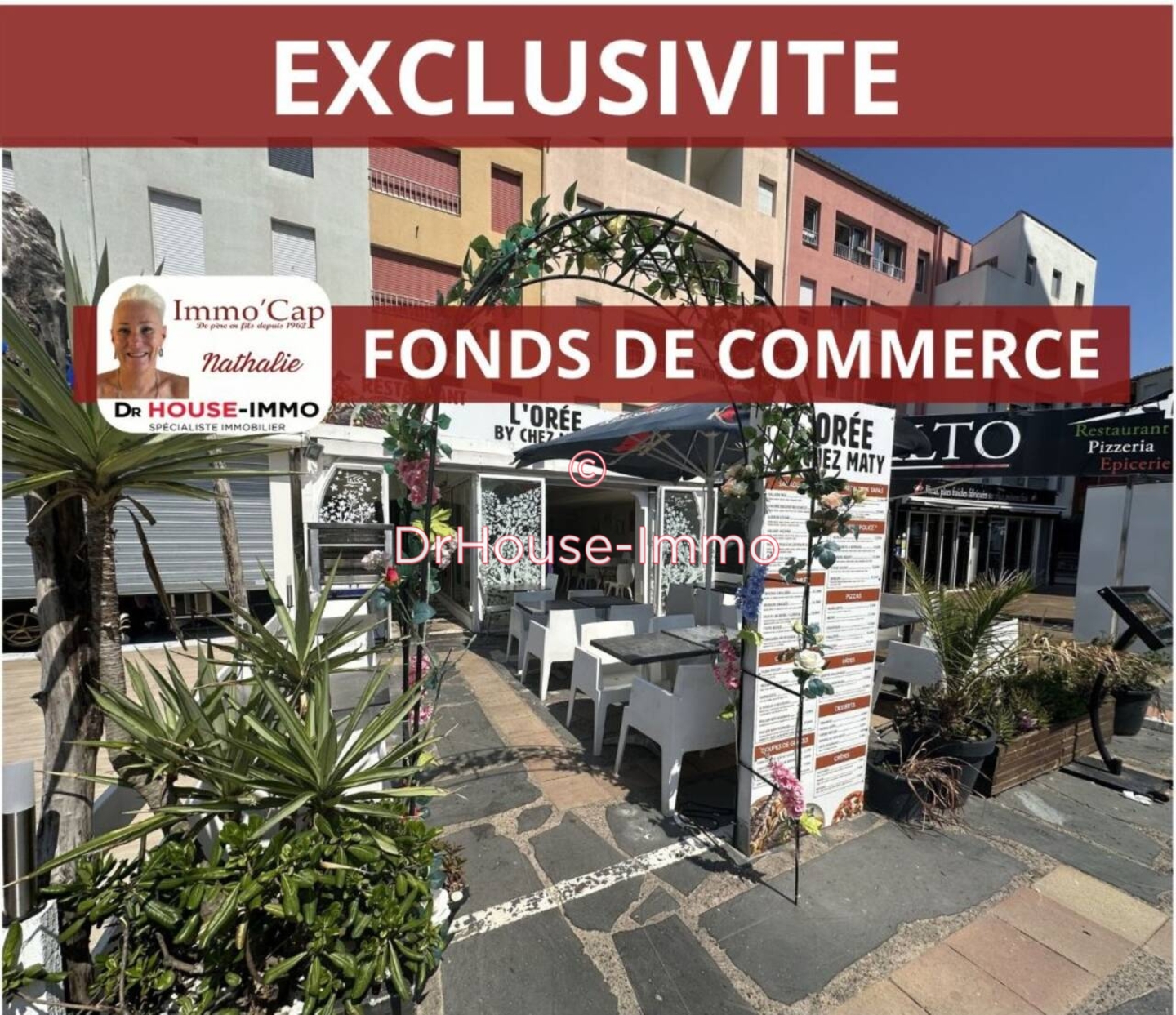 Commerce 2 pièces de 30 m² - Cap d'Agde (34300)