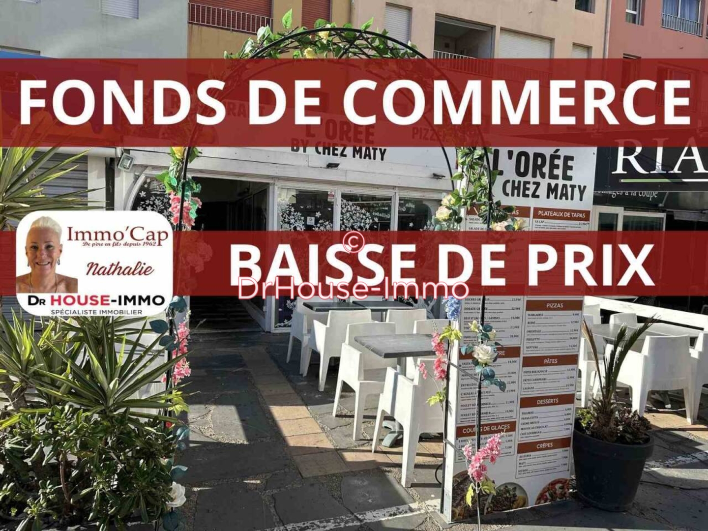 Commerce 2 pièces de 30 m² - Cap d'Agde (34300)