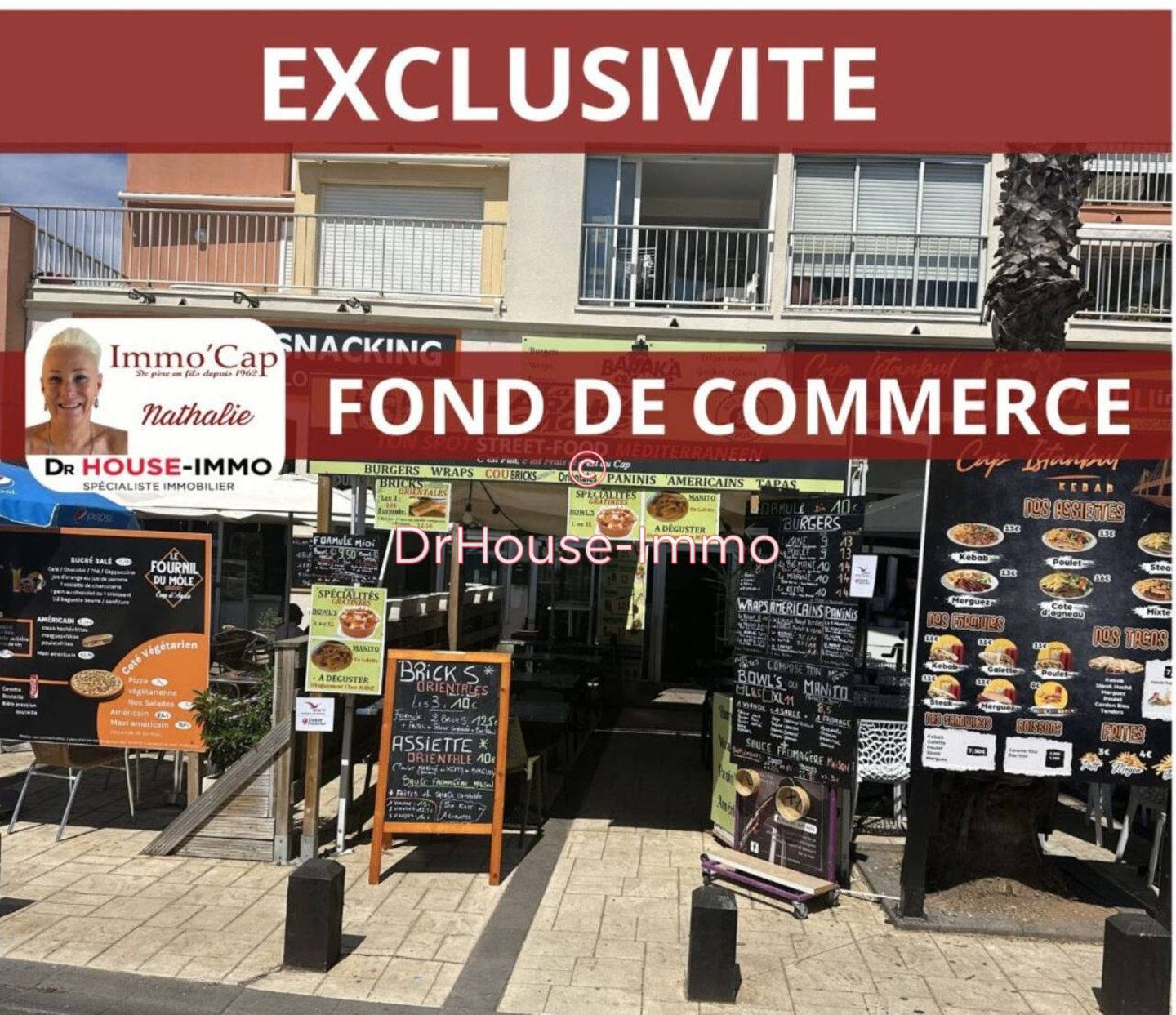 Commerce 2 pièces de 30 m² - Cap d'Agde (34300)
