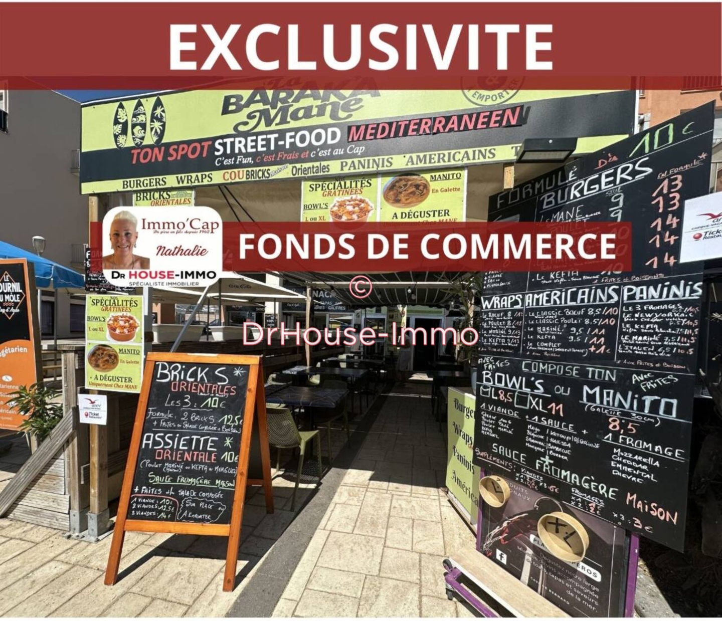 Commerce 2 pièces de 30 m² - Cap d'Agde (34300)