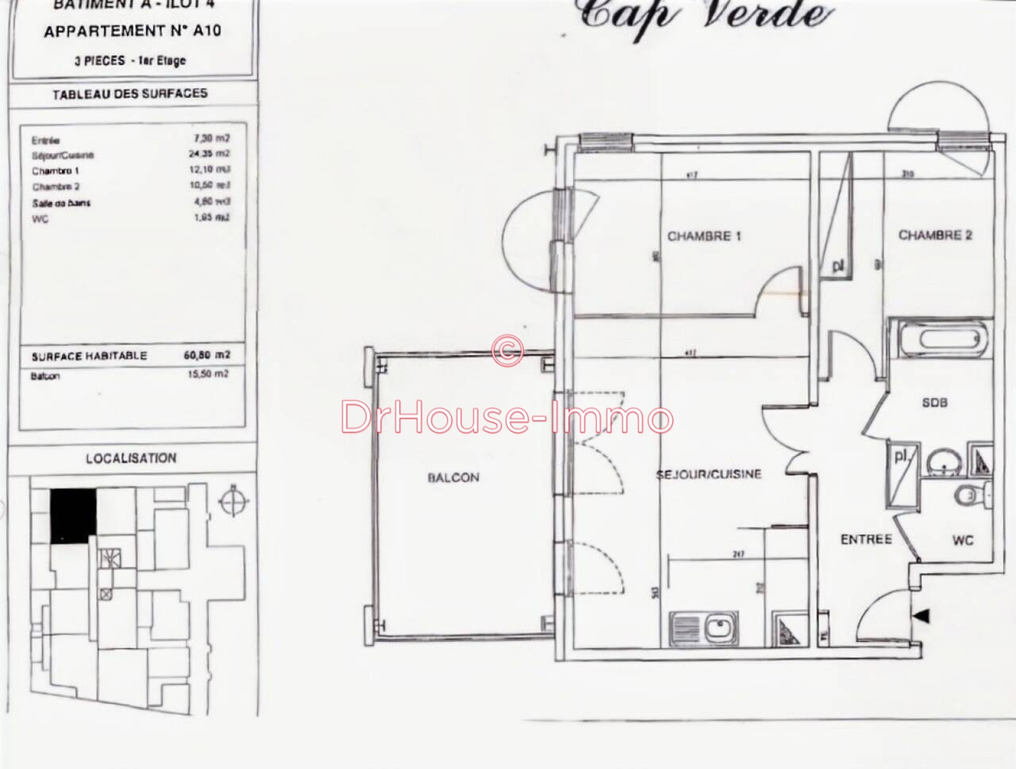 Appartement 3 pièces de 62 m² - Limeil-Brévannes (94450)