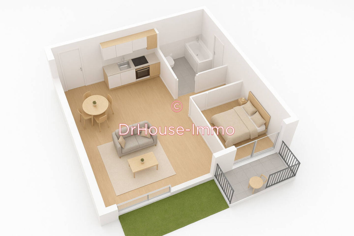 Appartement 2 pièces de 45 m² - Fleurbaix (62840)