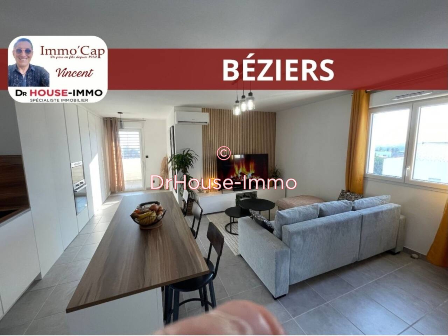Appartement 3 pièces de 60 m² - Béziers (34500)