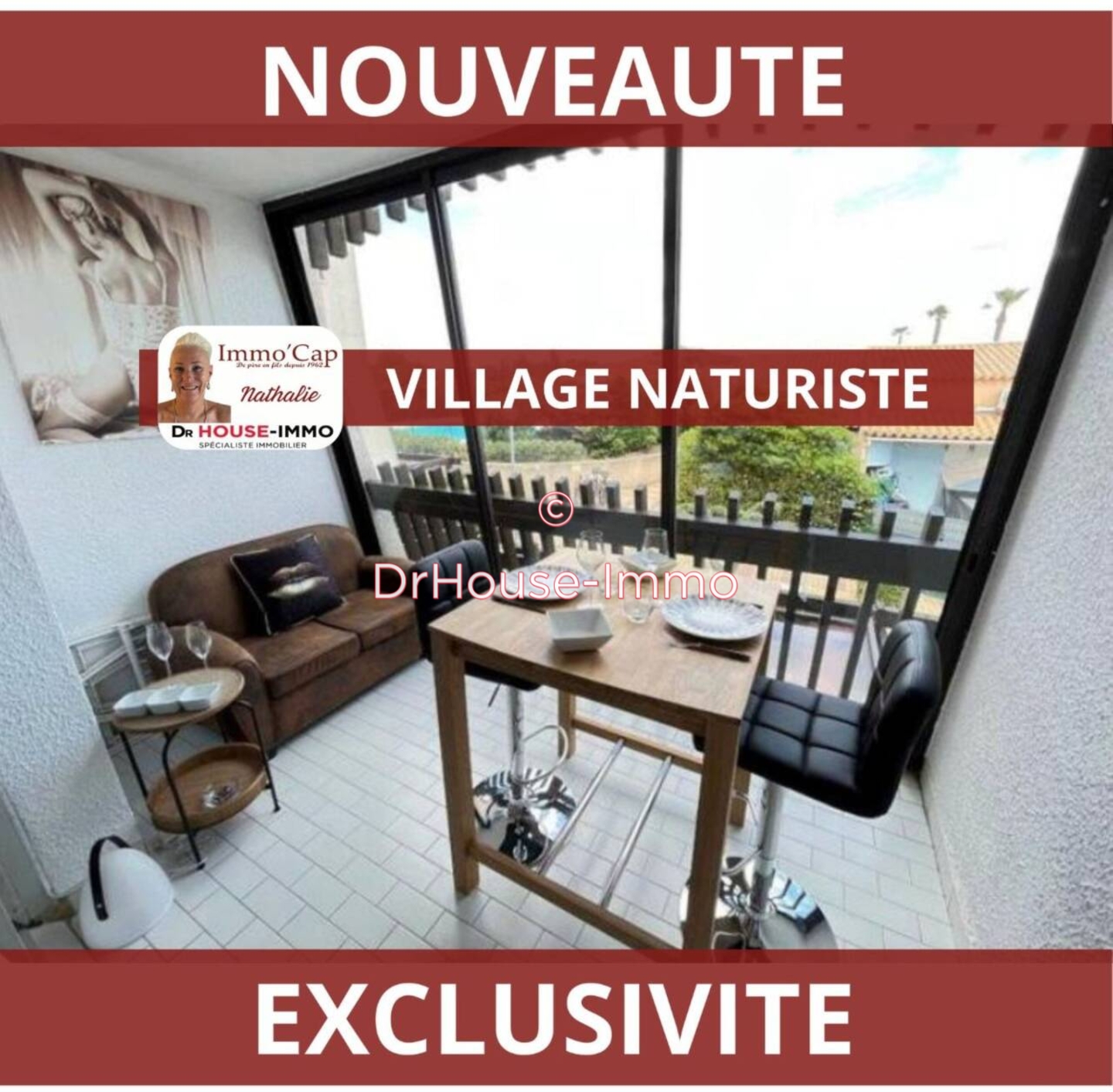Appartement 1 pièce de 21 m² - Cap d'Agde (34300)
