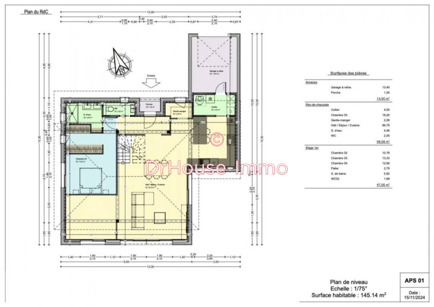 Maison 5 pièces de 145 m² - Seignosse (40510)
