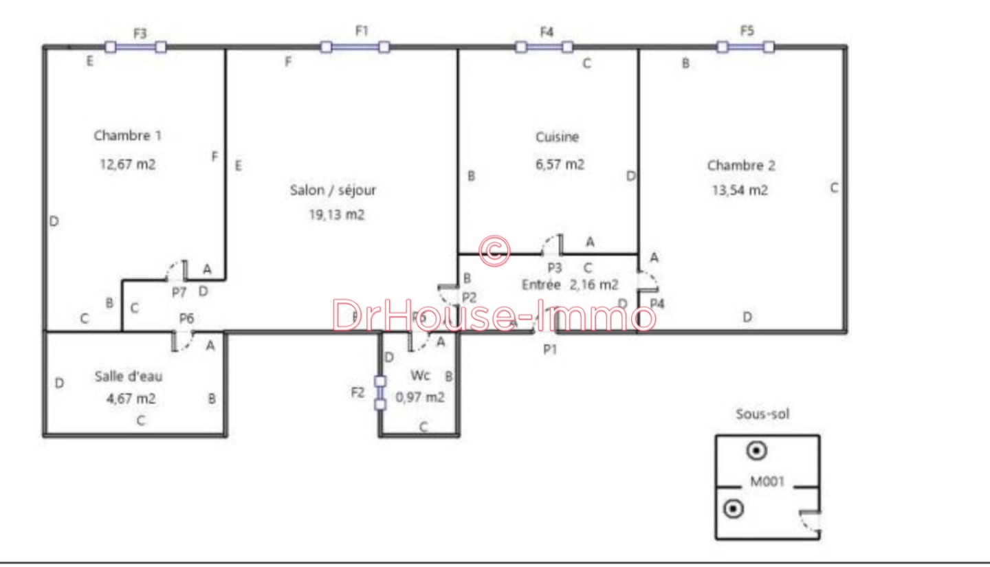 Appartement 3 pièces de 60 m² - Versailles (78000)