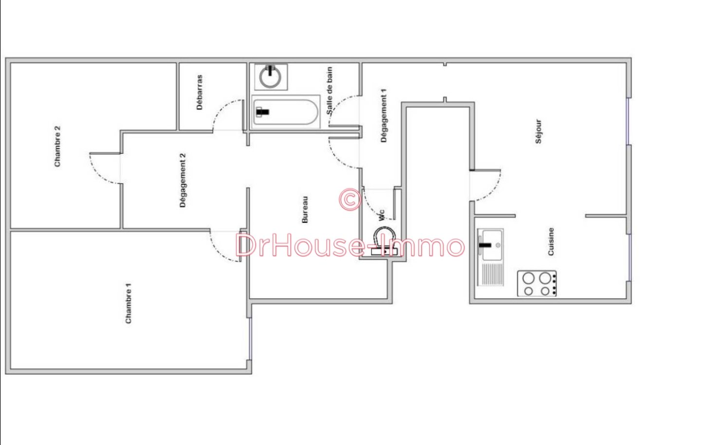 Appartement 4 pièces de 74 m² - Gargenville (78440)