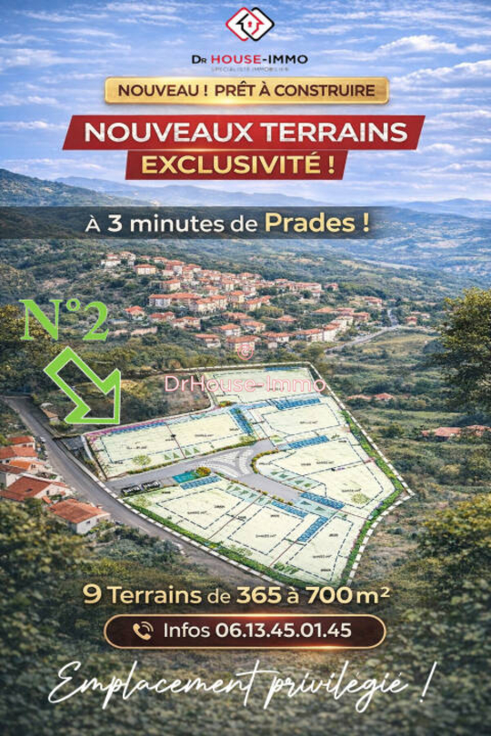 Terrain de 365 m² - Ria-Sirach (66500)
