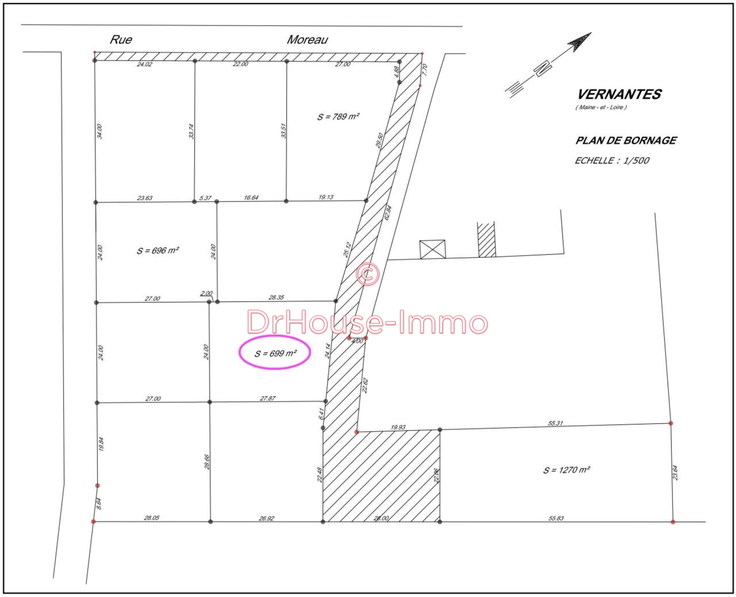 Terrain de 699 m² - Vernantes (49390)