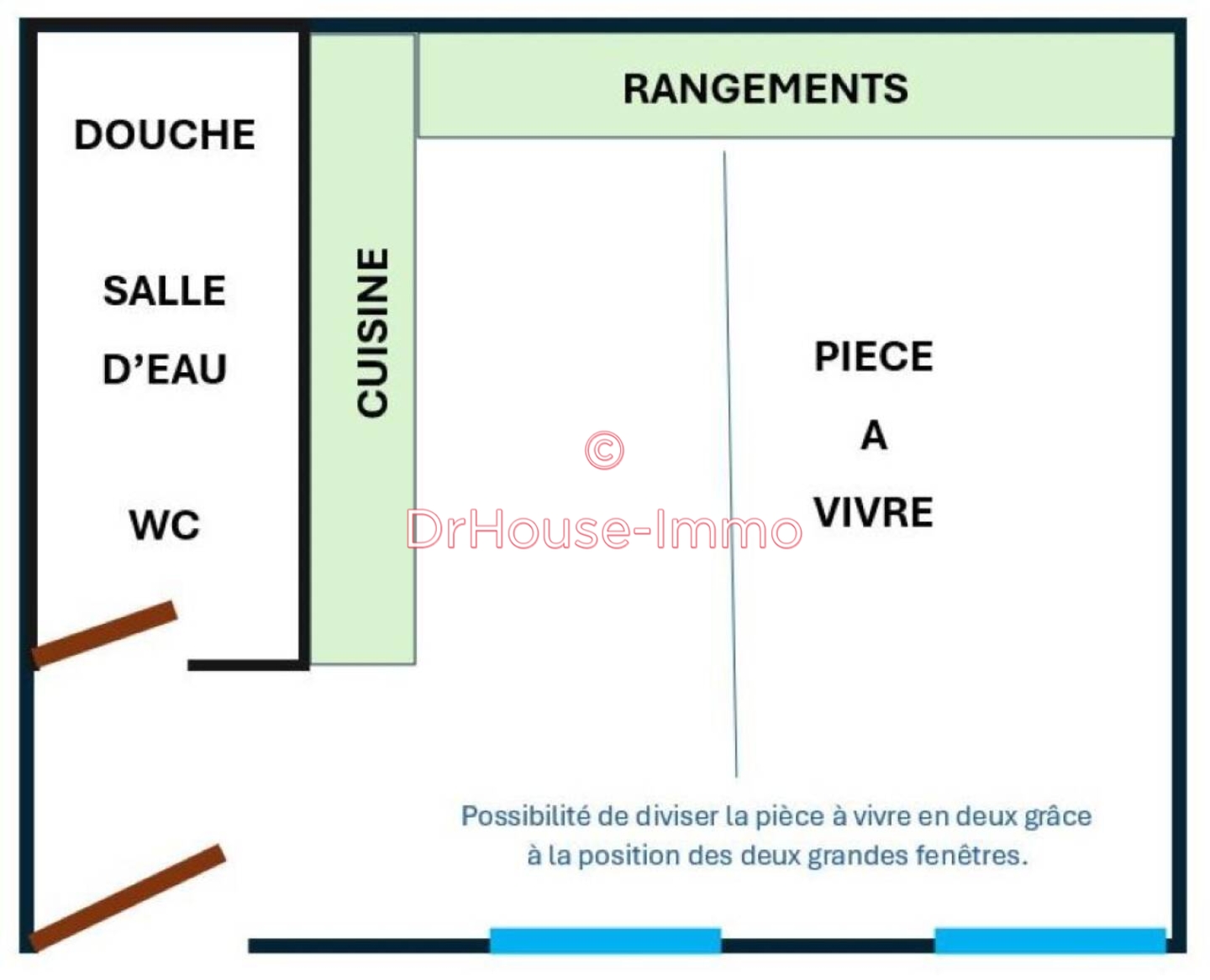 Appartement 1 pièce de 24 m² - Paris (75018)