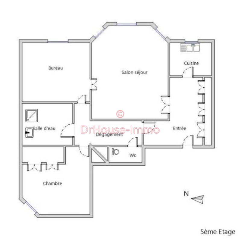 Appartement 3 pièces de 80 m² - Levallois-Perret (92300)