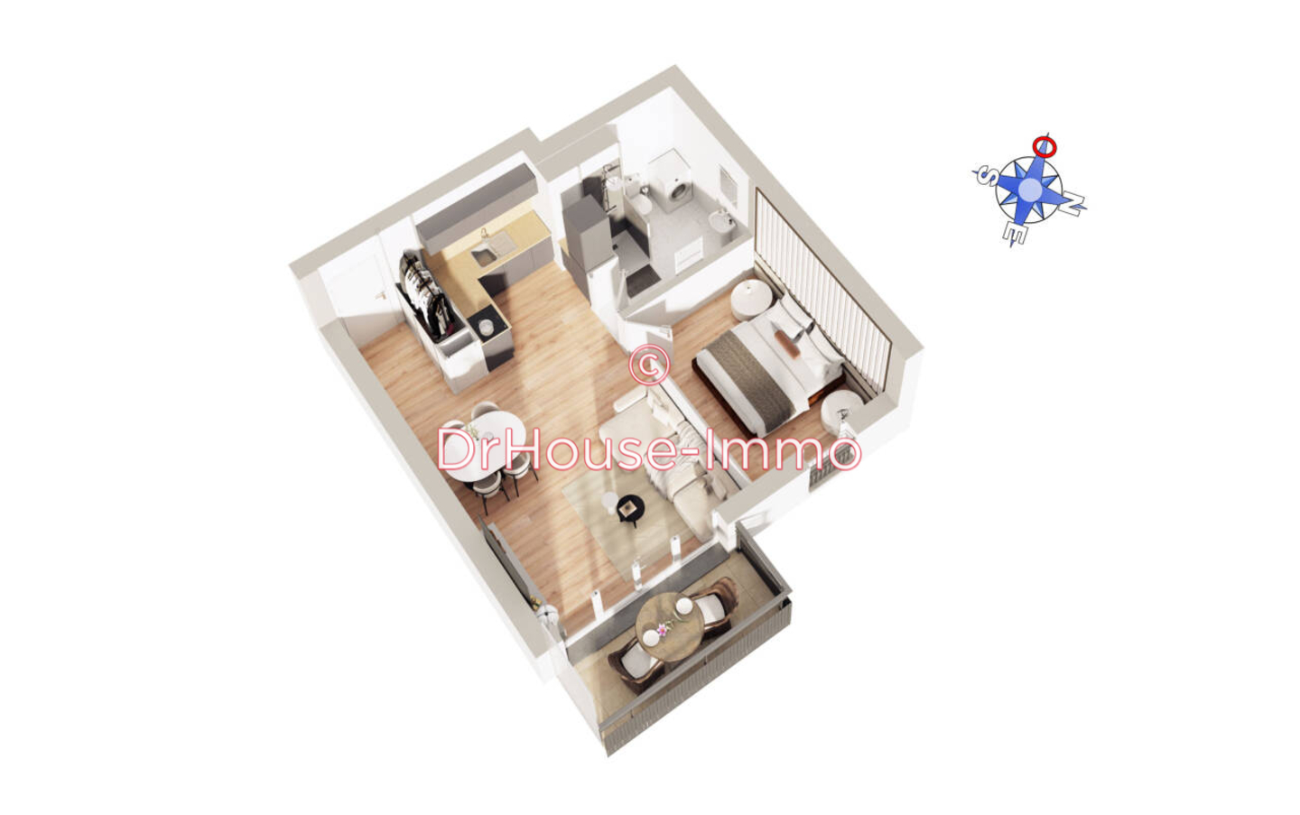 Appartement 2 pièces de 44 m² - Messy (77410)