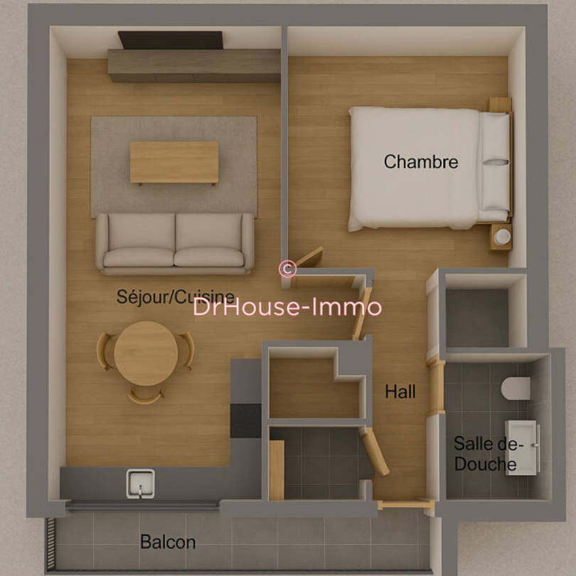 Appartement 2 pièces de 52 m² - Mouvaux (59420)