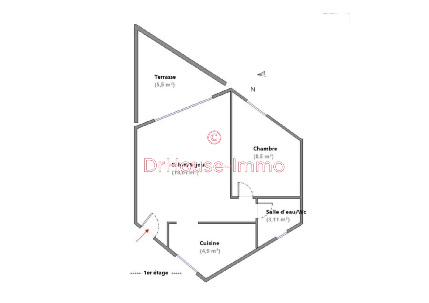 Appartement 2 pièces de 35 m² - Le Grau-du-Roi (30240)