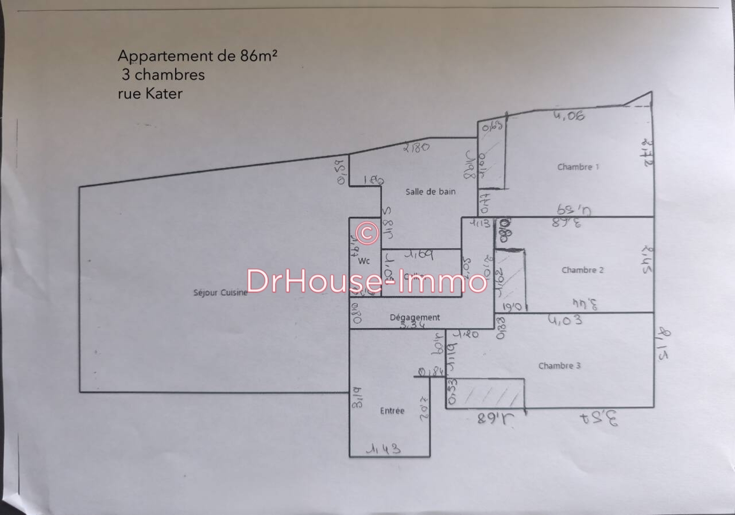 Appartement 4 pièces de 84 m² - Bordeaux (33000)