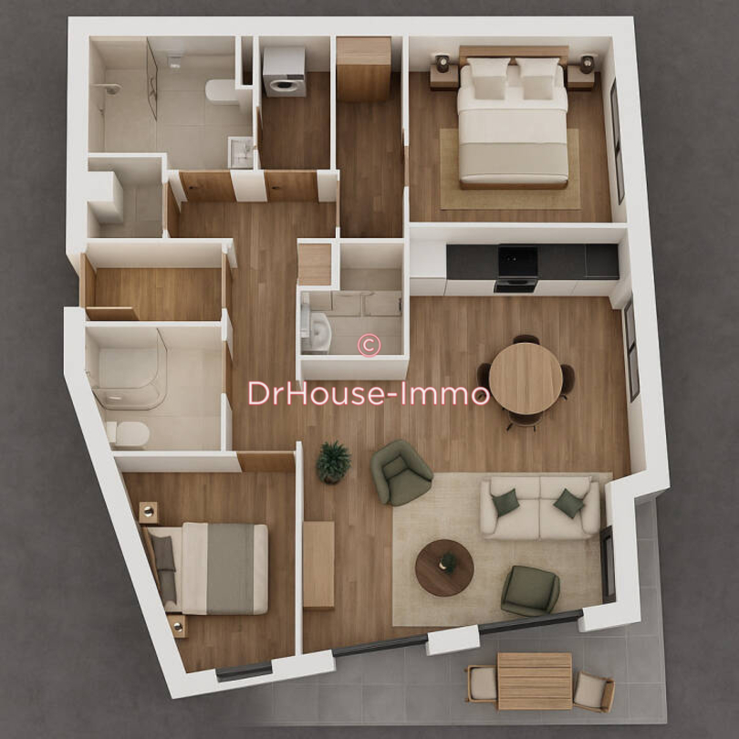 Appartement 3 pièces de 75 m² - Lille (59000)