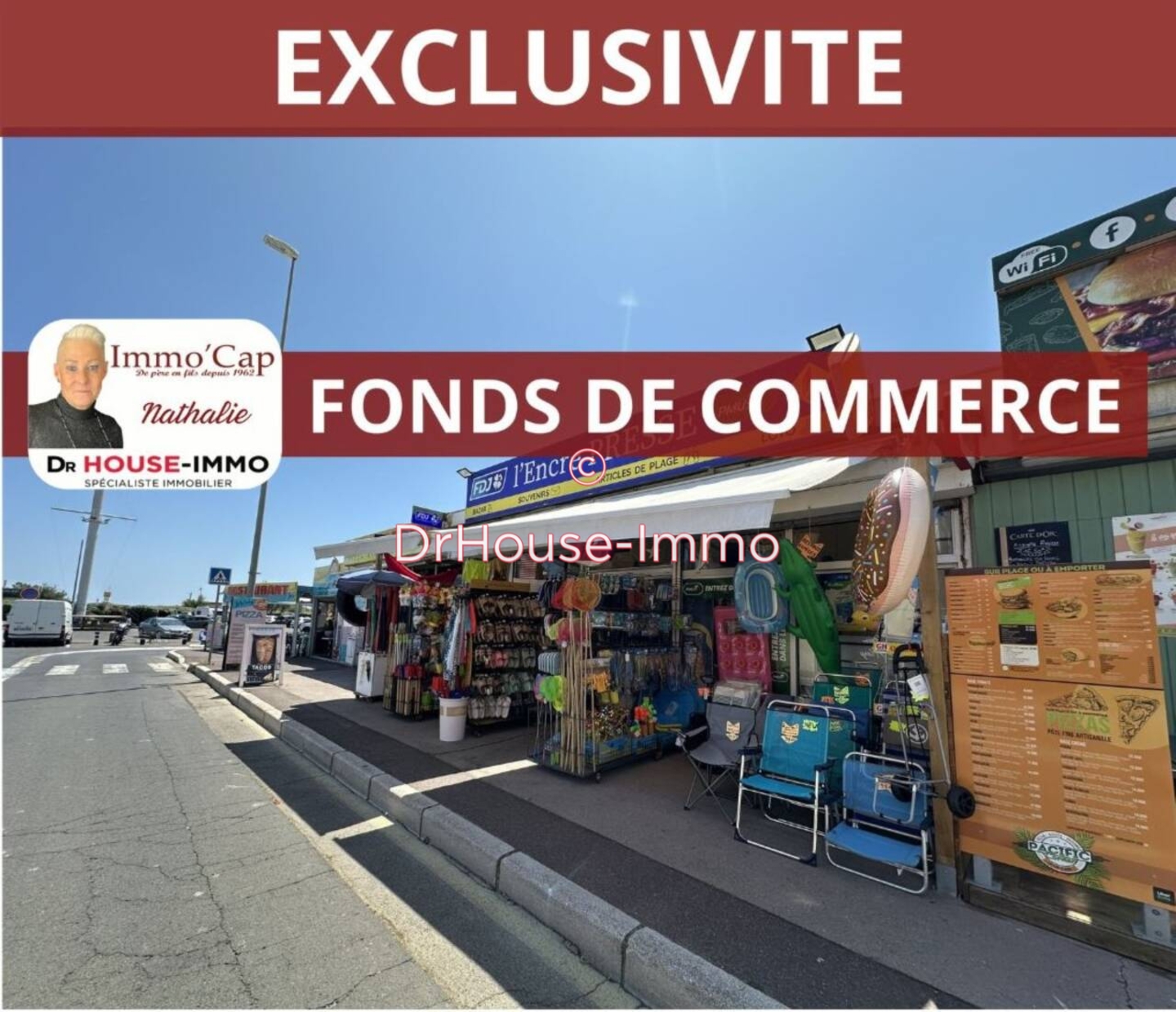 Commerce 1 pièce de 42 m² - Cap d'Agde (34300)